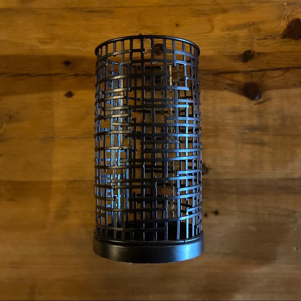 Metal Candle Holder Boho Anthropologie Vibe Industrial